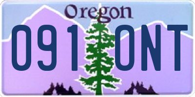 OR license plate 091ONT