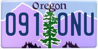 OR license plate 091ONU
