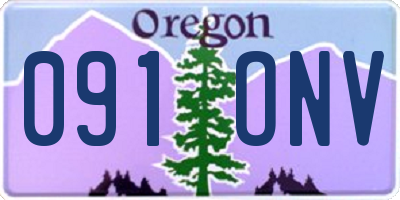 OR license plate 091ONV