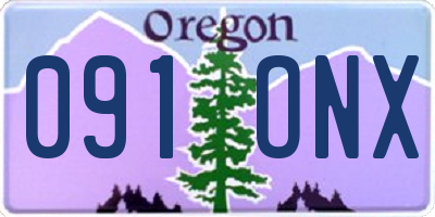 OR license plate 091ONX