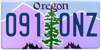 OR license plate 091ONZ