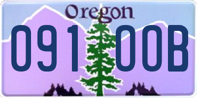 OR license plate 091OOB
