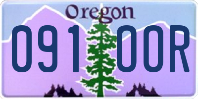 OR license plate 091OOR