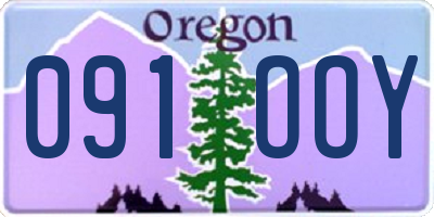 OR license plate 091OOY