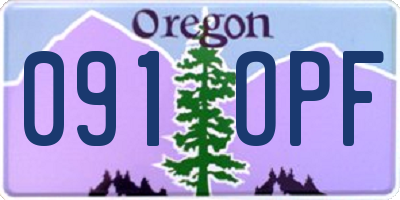 OR license plate 091OPF