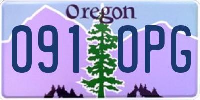 OR license plate 091OPG