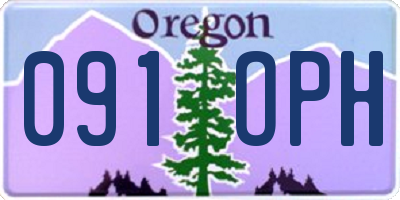 OR license plate 091OPH