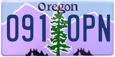 OR license plate 091OPN