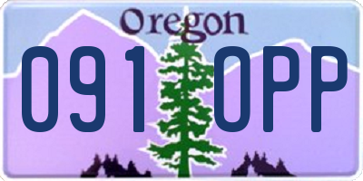 OR license plate 091OPP