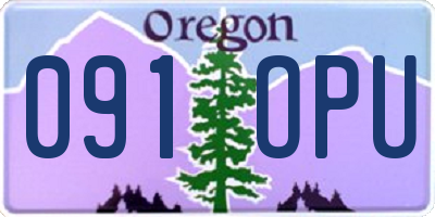 OR license plate 091OPU