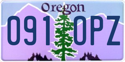 OR license plate 091OPZ