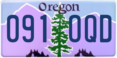 OR license plate 091OQD