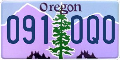 OR license plate 091OQO
