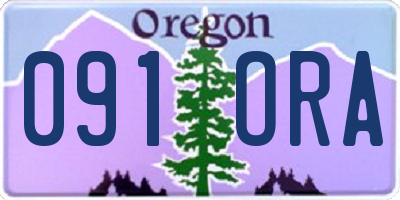 OR license plate 091ORA