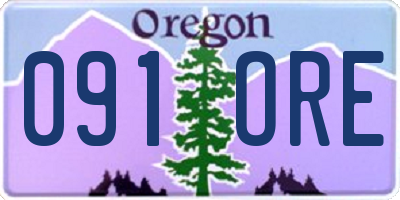 OR license plate 091ORE