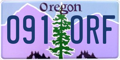 OR license plate 091ORF