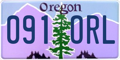 OR license plate 091ORL