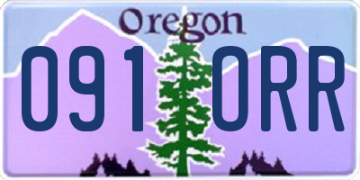 OR license plate 091ORR
