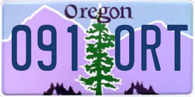 OR license plate 091ORT
