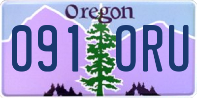 OR license plate 091ORU