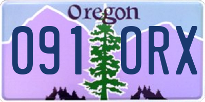 OR license plate 091ORX
