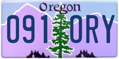 OR license plate 091ORY
