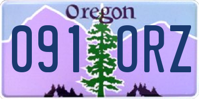 OR license plate 091ORZ