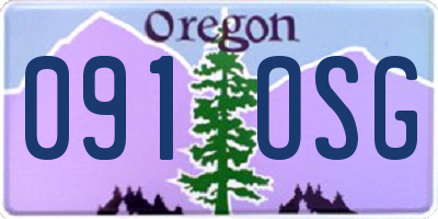 OR license plate 091OSG
