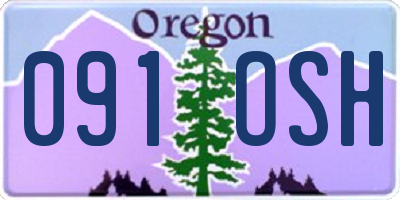 OR license plate 091OSH
