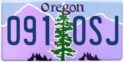 OR license plate 091OSJ