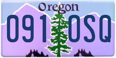 OR license plate 091OSQ
