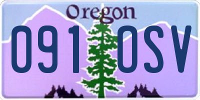 OR license plate 091OSV