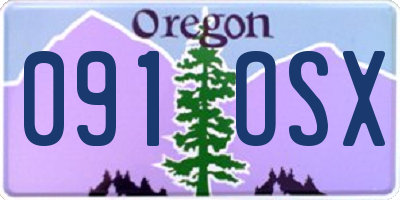 OR license plate 091OSX