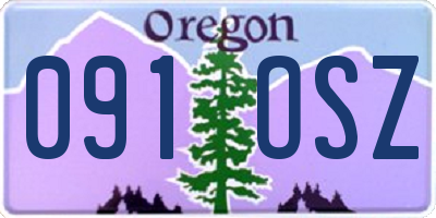 OR license plate 091OSZ