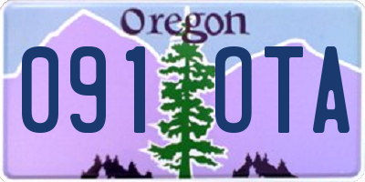 OR license plate 091OTA