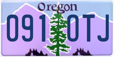 OR license plate 091OTJ