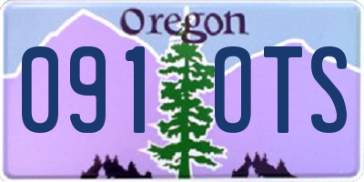 OR license plate 091OTS