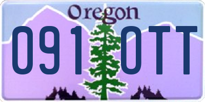 OR license plate 091OTT