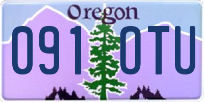 OR license plate 091OTU