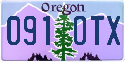 OR license plate 091OTX