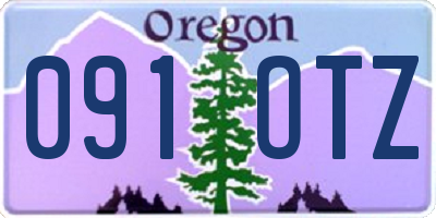 OR license plate 091OTZ