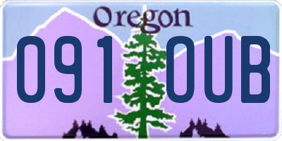 OR license plate 091OUB