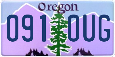OR license plate 091OUG