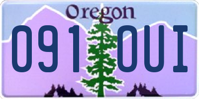OR license plate 091OUI