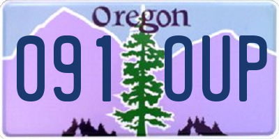 OR license plate 091OUP