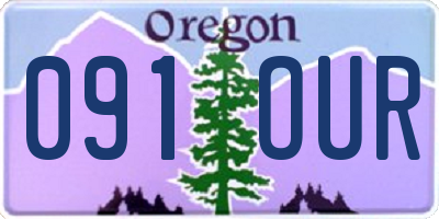 OR license plate 091OUR