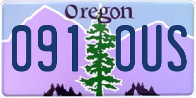 OR license plate 091OUS