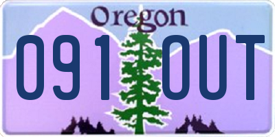 OR license plate 091OUT