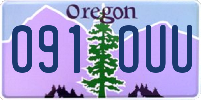 OR license plate 091OUU