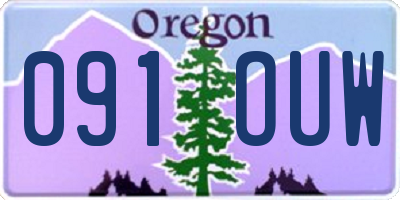 OR license plate 091OUW